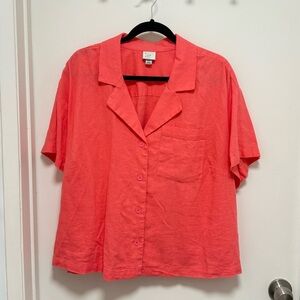 a new day Coral Button-Up Shirt